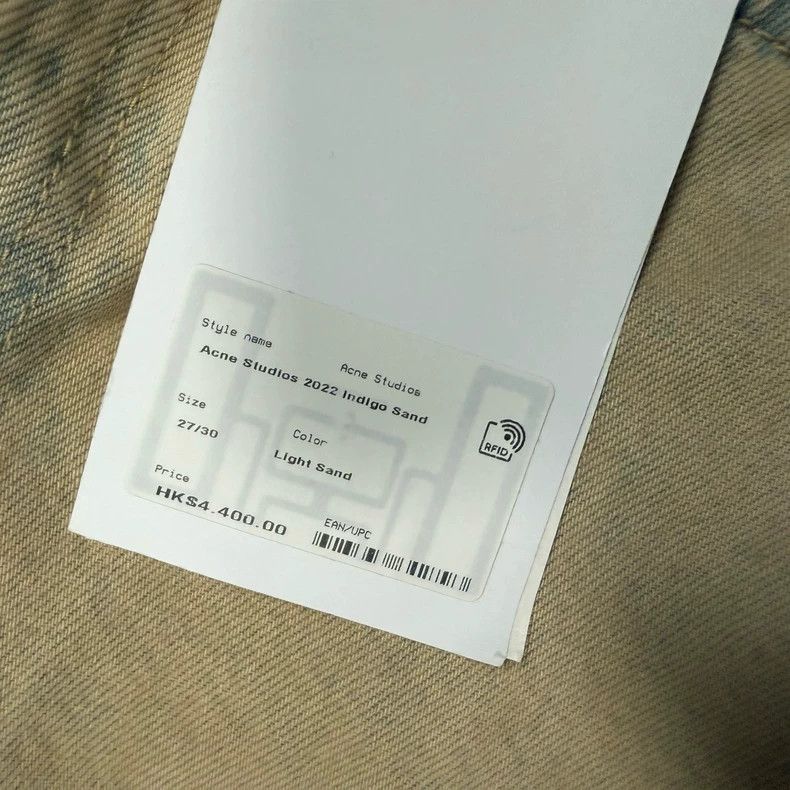 Acne Studios Acne Studios Beige High-Waist Wide-Leg Jeans Size US 27 - 2 Thumbnail