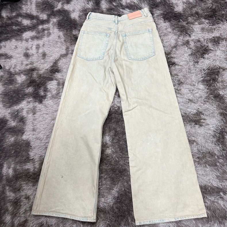 Acne Studios Acne Studios Beige High-Waist Wide-Leg Jeans Size US 27 - 3 Thumbnail