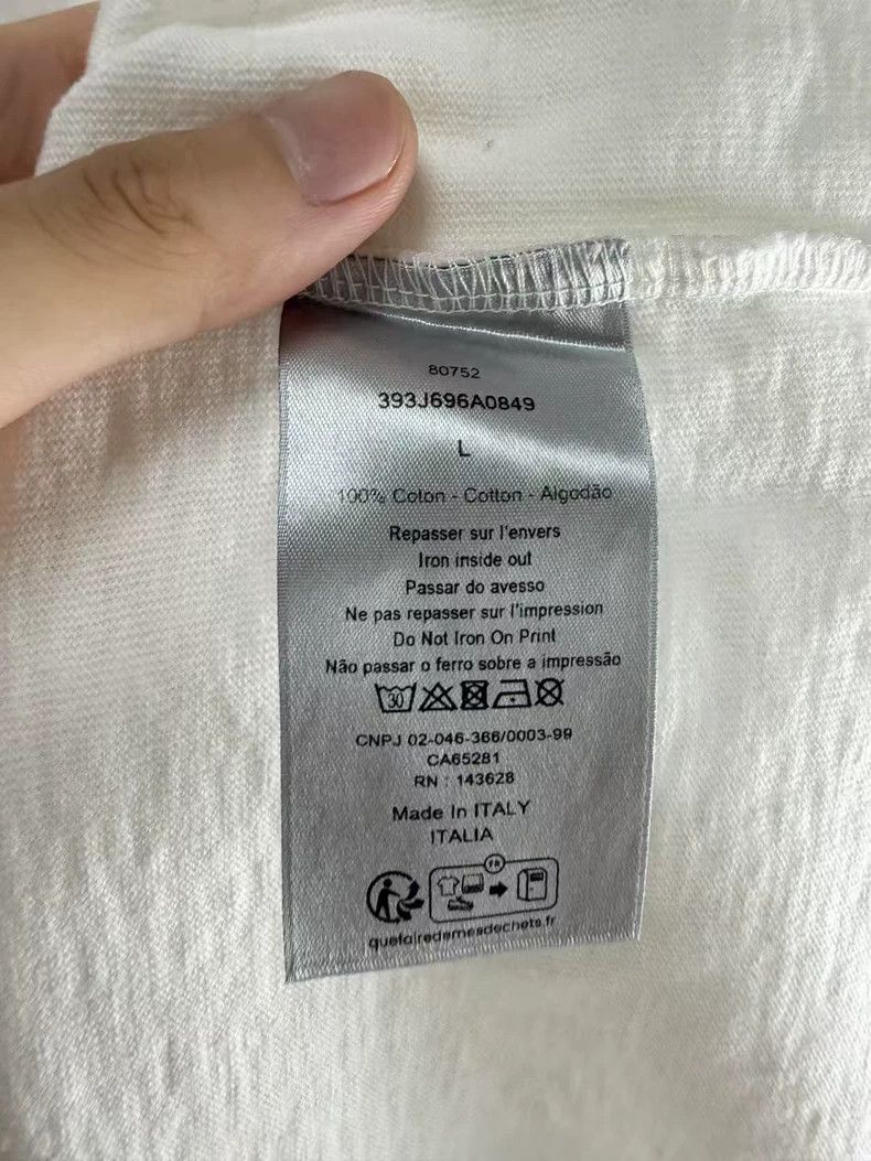 Dior Dior white short sleeve tee L Size US L / EU 52-54 / 3 - 4 Thumbnail