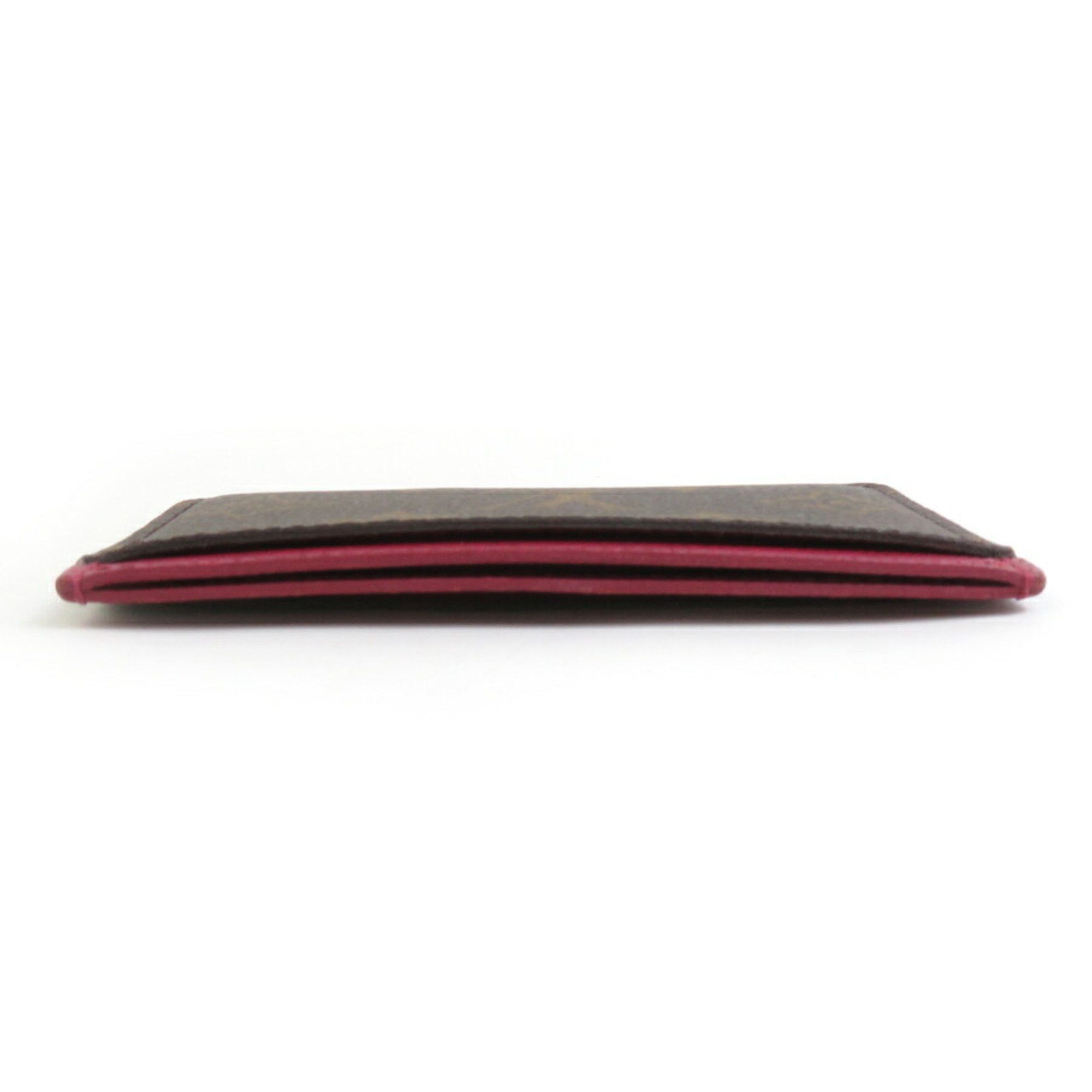 Louis Vuitton Louis Vuitton Monogram Porte Carte Sample Card Case in Fuchsia, Canvas, Women's, M60703 (h31346a) Size ONE SIZE - 4 Thumbnail