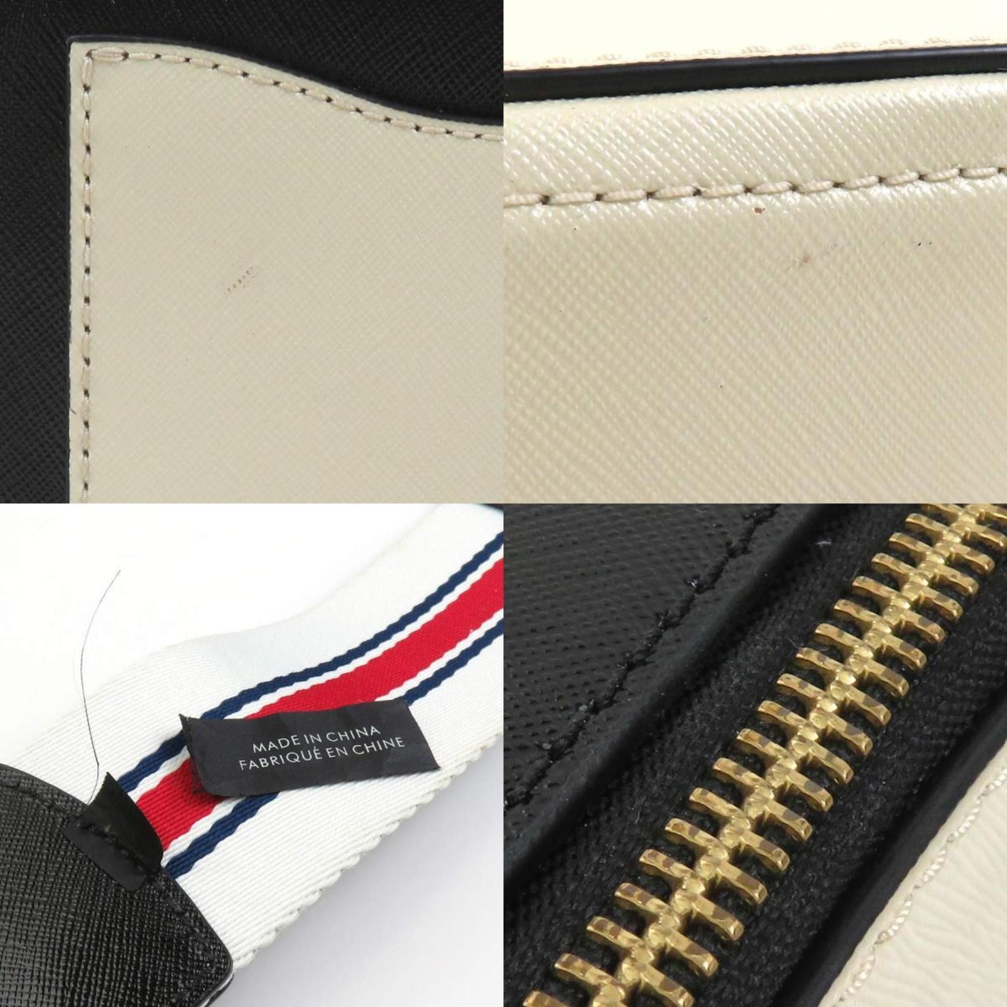 Marc Jacobs Marc Jacobs Women's Coated Canvas Shoulder Bag, Ivory and Black, H31336a Size ONE SIZE - 4 Thumbnail