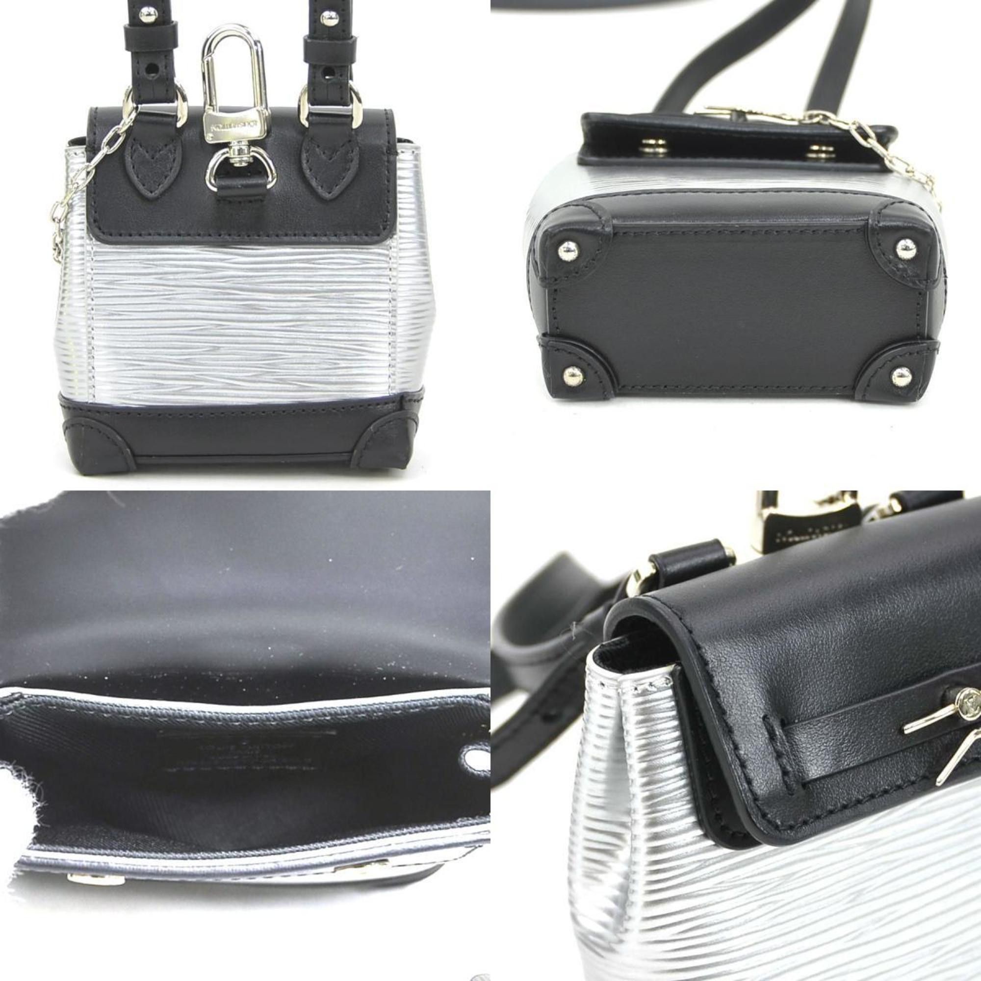 Louis Vuitton Louis Vuitton Epi Micro Steamer Sack Shoulder Bag/Mini Pouch in Leather, Black and Silver, Men's Women's, R96546 90157a Size ONE SIZE - 3 Thumbnail