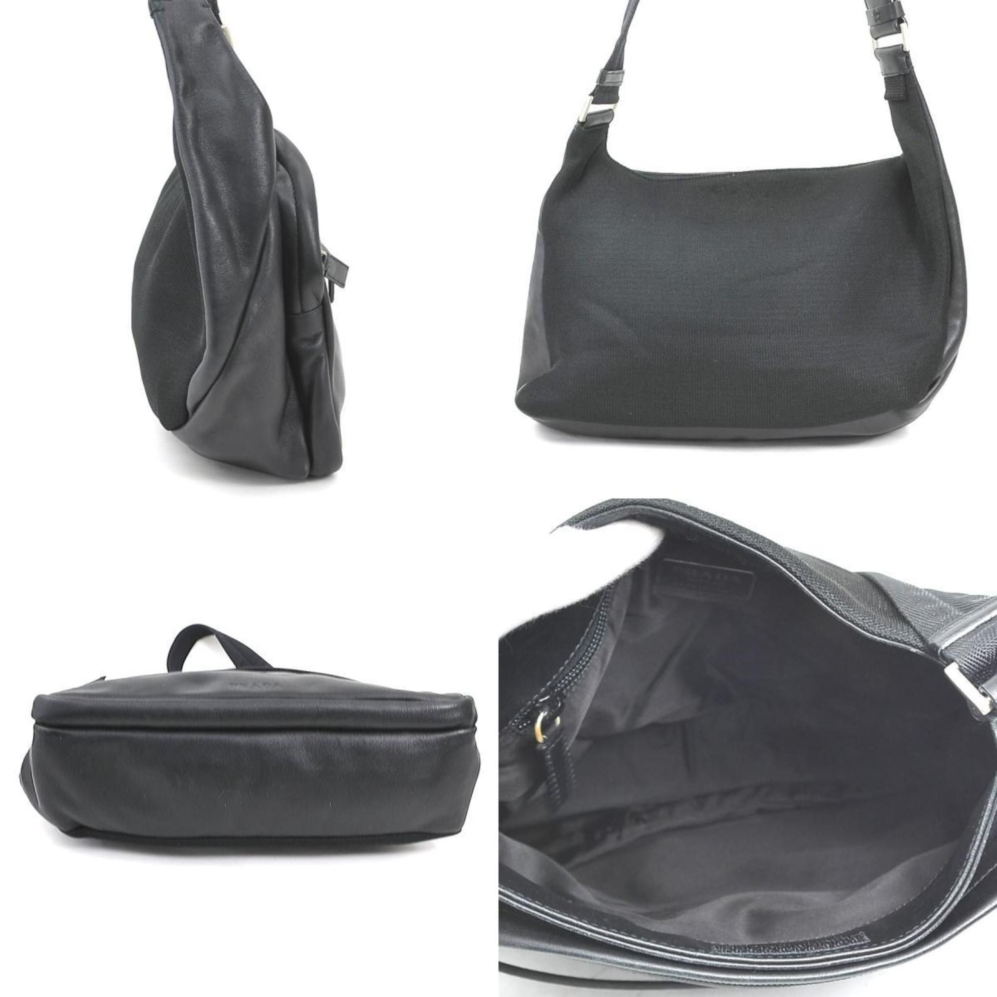 Prada Prada Shoulder Bag Nylon Black Men's Women's h31340k Size ONE SIZE - 2 Thumbnail