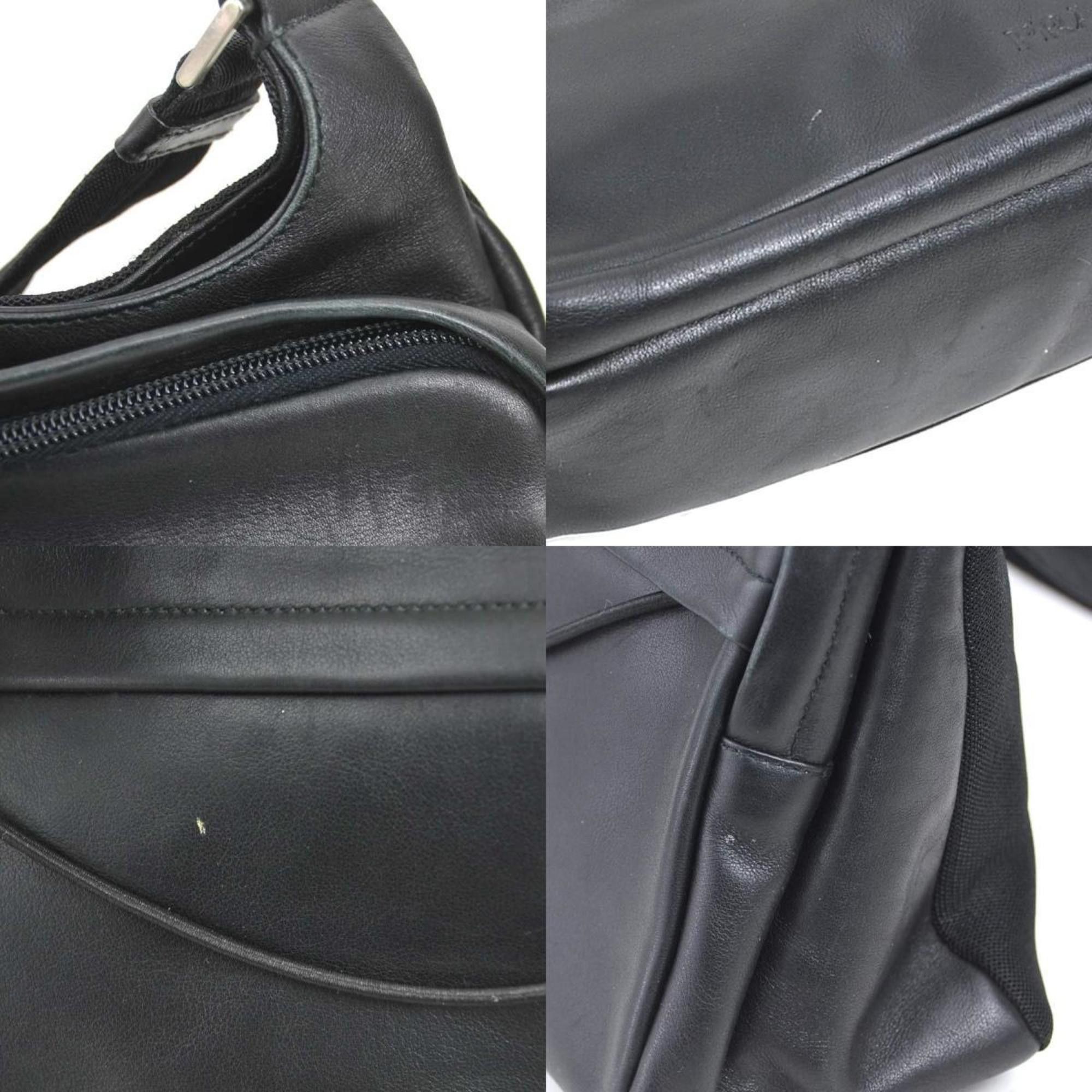Prada Prada Shoulder Bag Nylon Black Men's Women's h31340k Size ONE SIZE - 4 Thumbnail