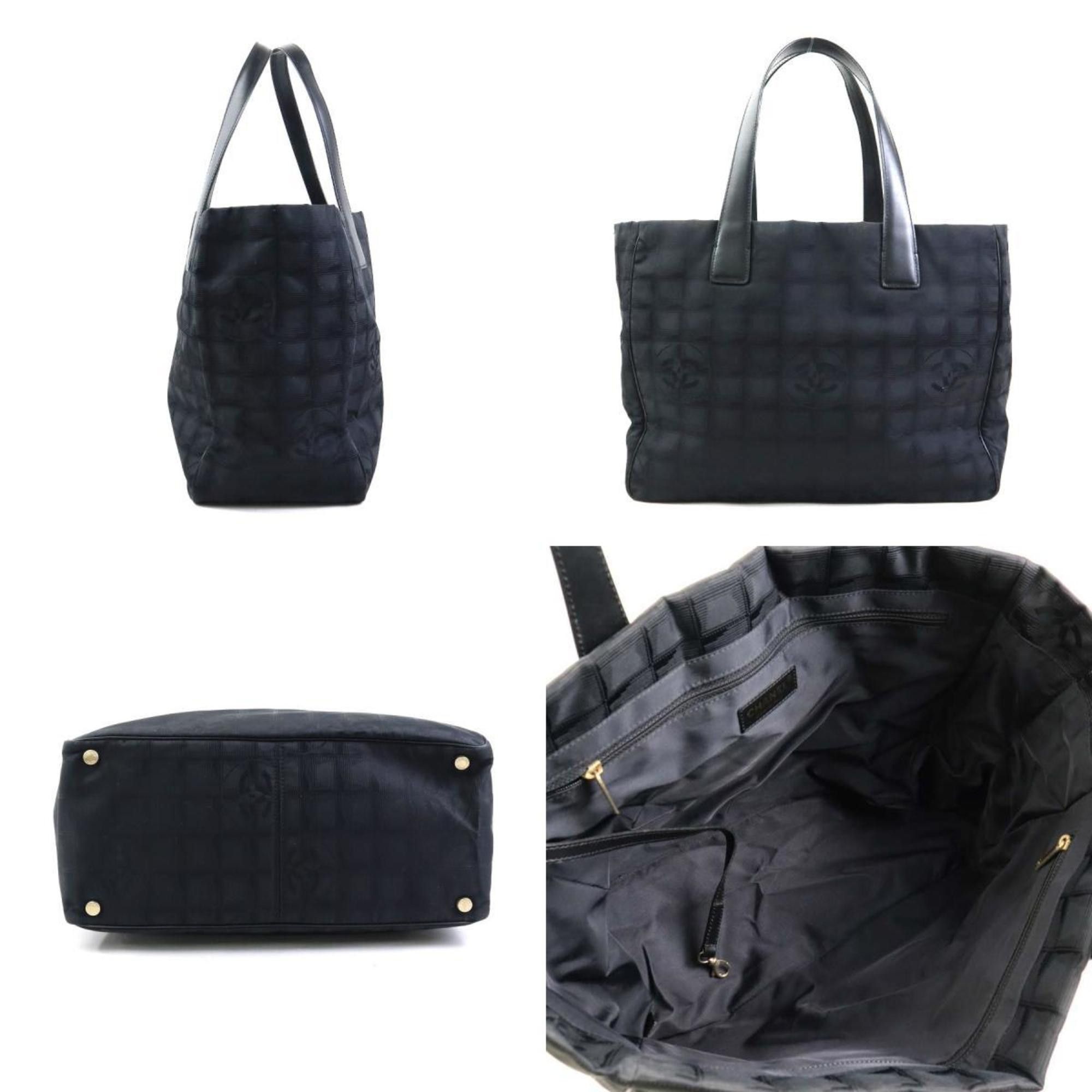 Chanel CHANEL New Travel Line Nylon Canvas Handbag, Black, Women's, 56229a Size ONE SIZE - 2 Thumbnail