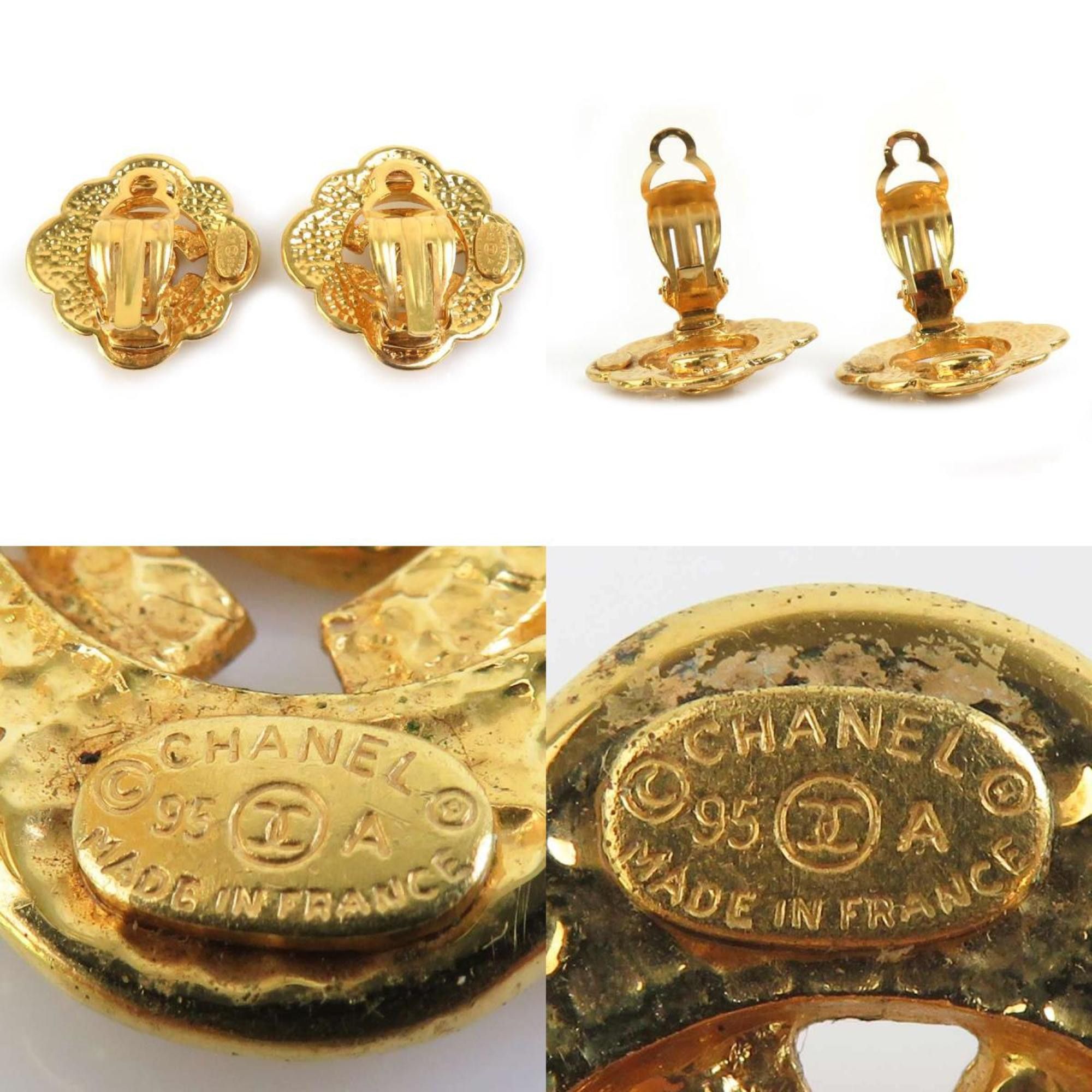 Chanel CHANEL Coco Mark Metal Gold Earrings for Women e60626a Size ONE SIZE - 5 Thumbnail