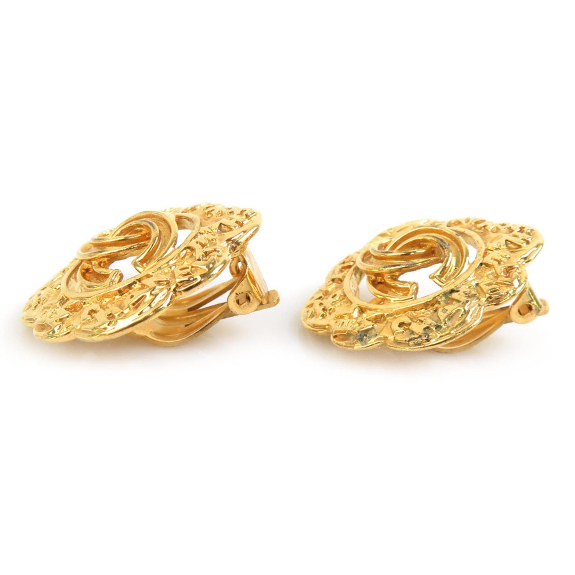 Chanel CHANEL Coco Mark Metal Gold Earrings for Women e60626a Size ONE SIZE - 2 Thumbnail