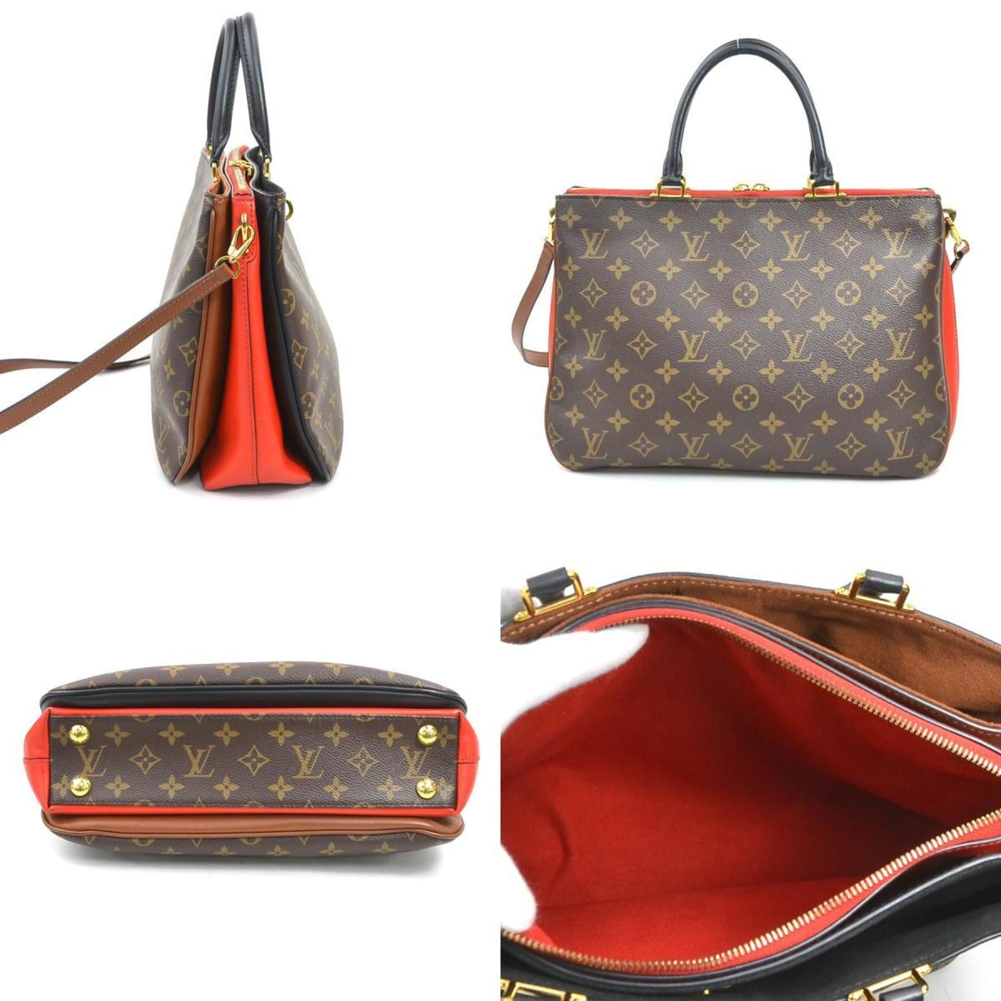 Louis Vuitton Louis Vuitton Monogram Mille-feuille Canvas Handbag/Shoulder Bag in Rouge x Noir, Women's, M44254 90155a Size ONE SIZE - 2 Thumbnail