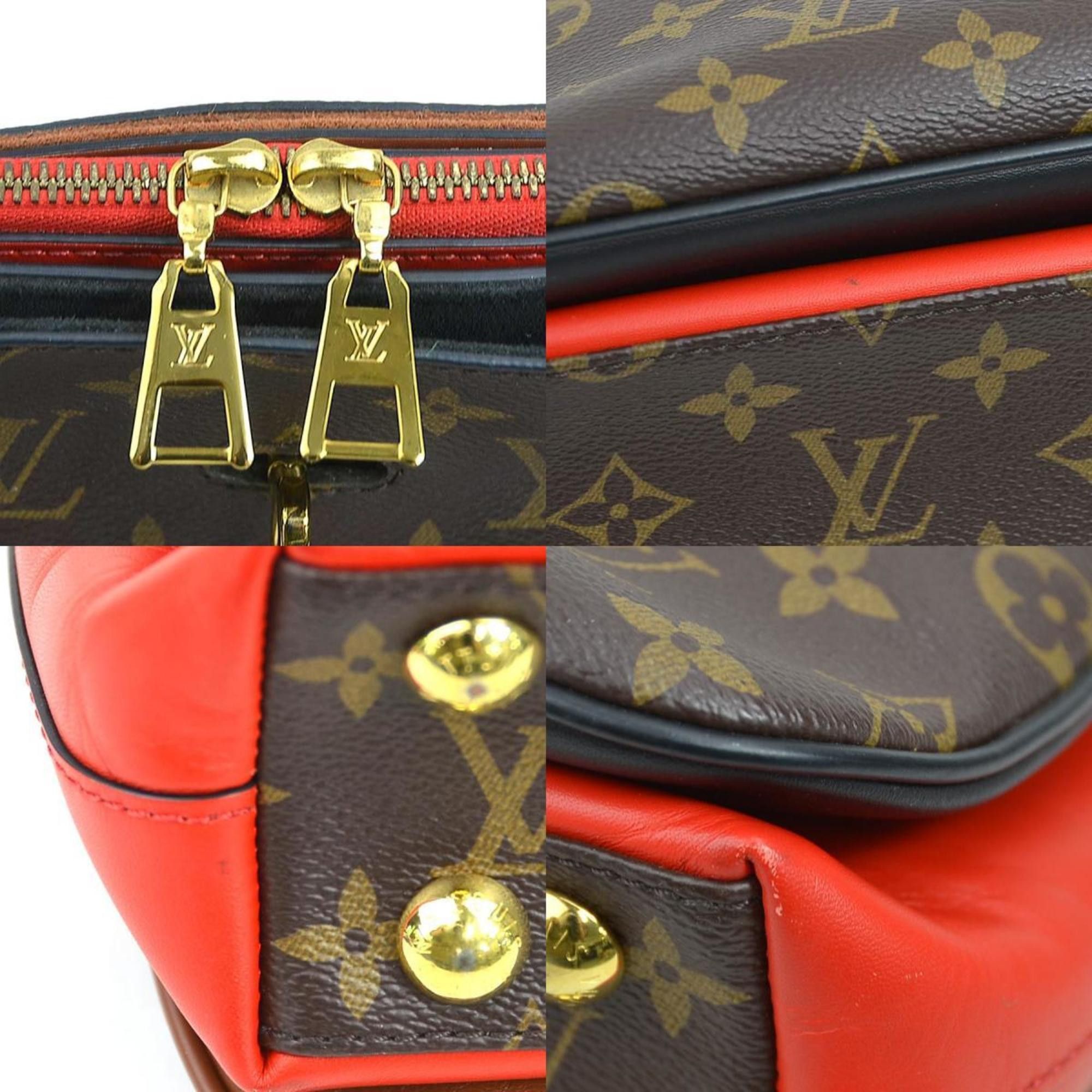 Louis Vuitton Louis Vuitton Monogram Mille-feuille Canvas Handbag/Shoulder Bag in Rouge x Noir, Women's, M44254 90155a Size ONE SIZE - 5 Thumbnail