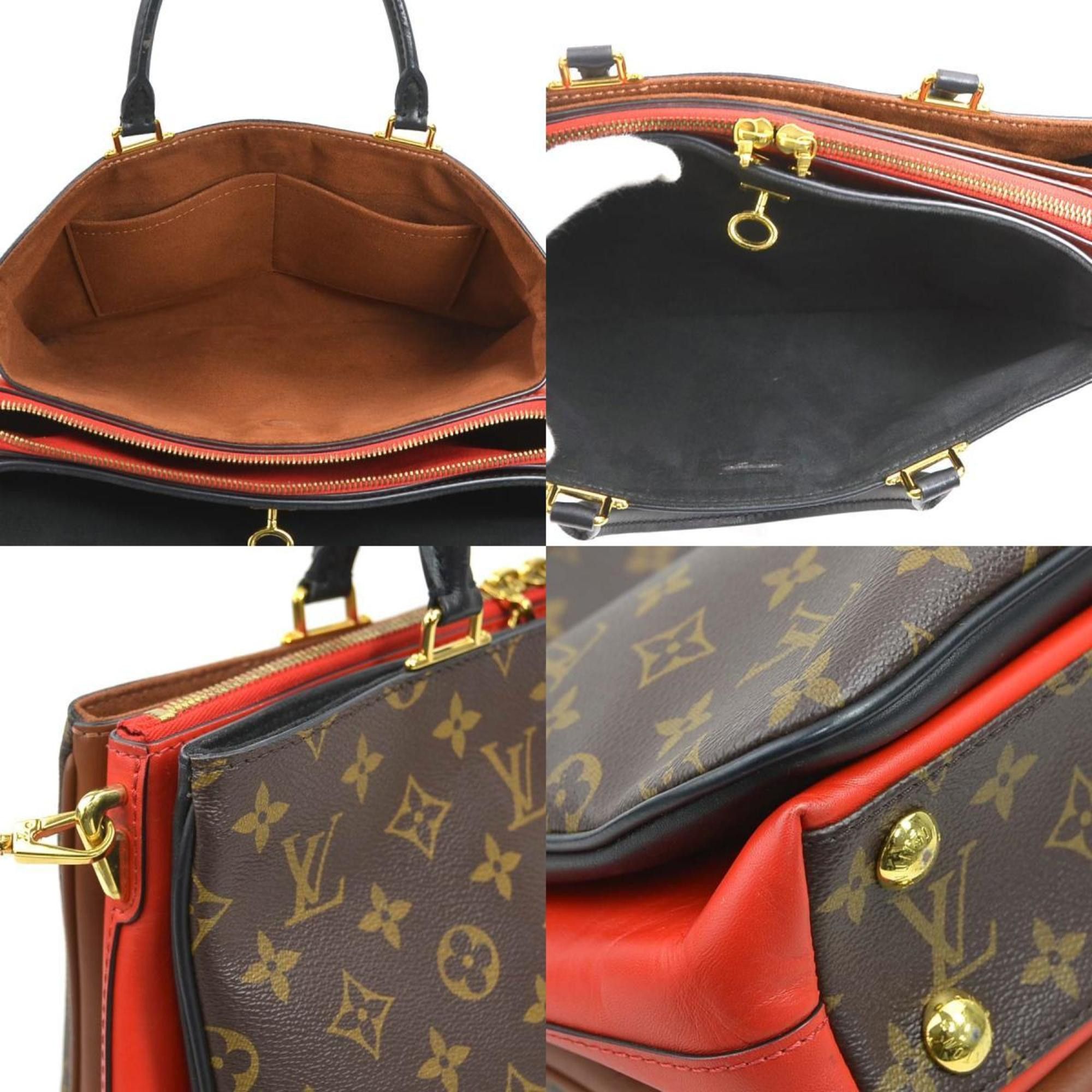 Louis Vuitton Louis Vuitton Monogram Mille-feuille Canvas Handbag/Shoulder Bag in Rouge x Noir, Women's, M44254 90155a Size ONE SIZE - 3 Thumbnail