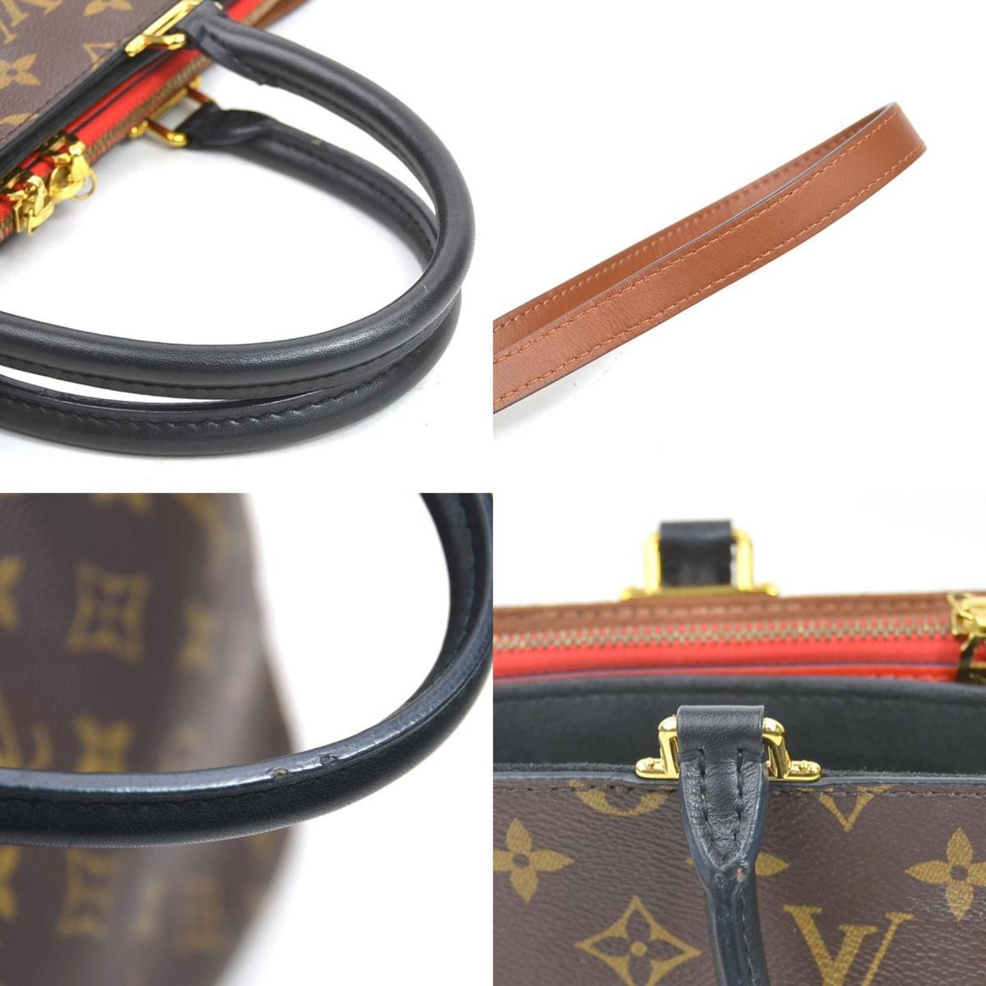 Louis Vuitton Louis Vuitton Monogram Mille-feuille Canvas Handbag/Shoulder Bag in Rouge x Noir, Women's, M44254 90155a Size ONE SIZE - 4 Thumbnail