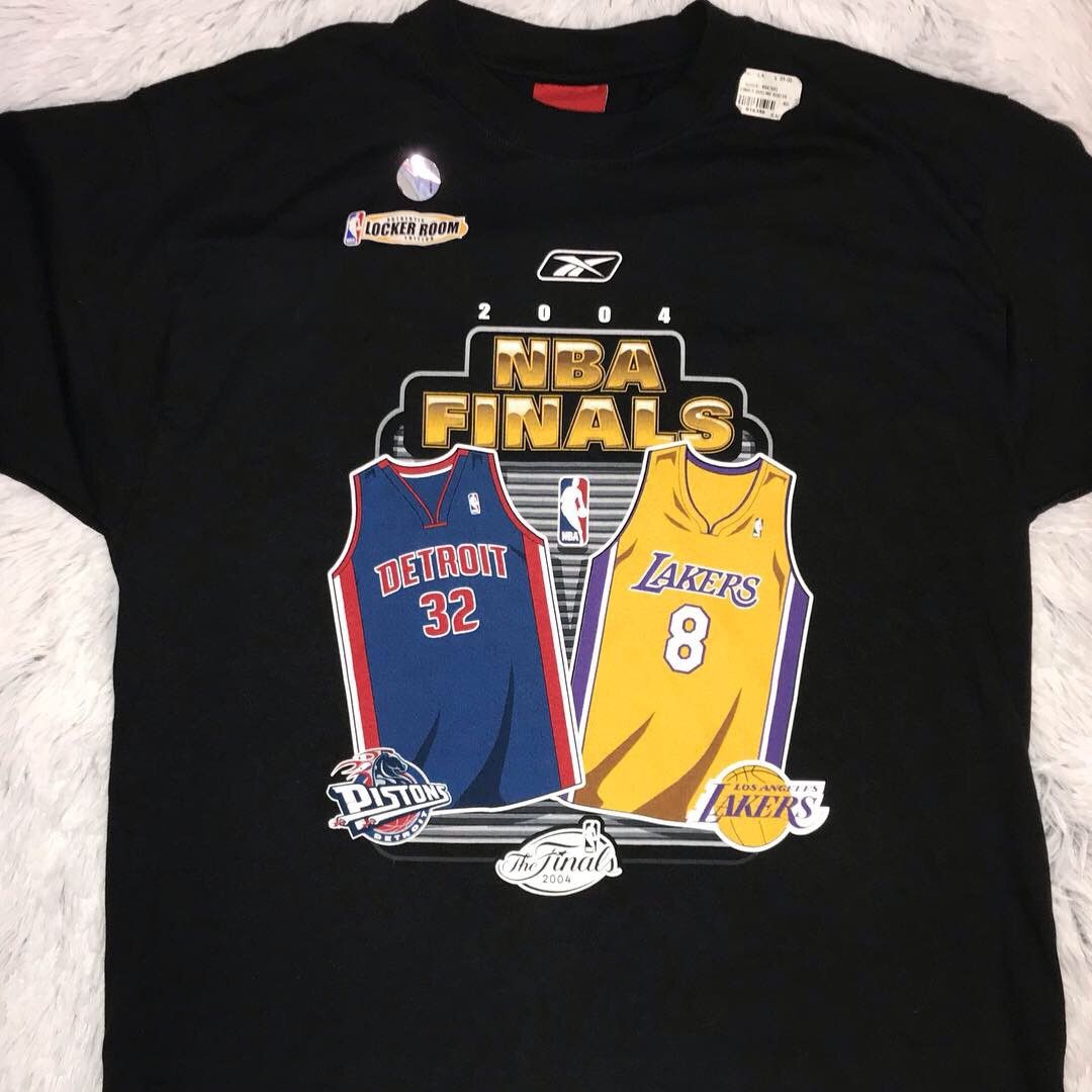 2004 Lakers vs Pistons NBA Finals Short Sleeve T Shirts