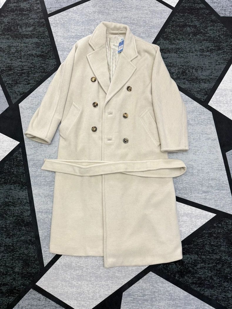 Vintage Maxmara 101801 White Wool Coat Size US XS / EU 42 / 0 - 2 Thumbnail