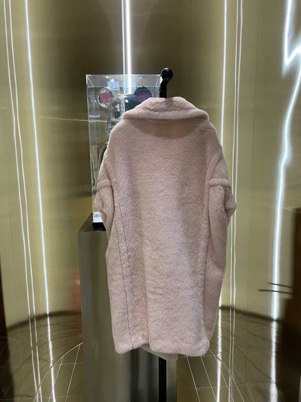 Vintage MaxMara Pink Teddy Alpaca Wool Coat Size US S / EU 44-46 / 1 - 3 Thumbnail