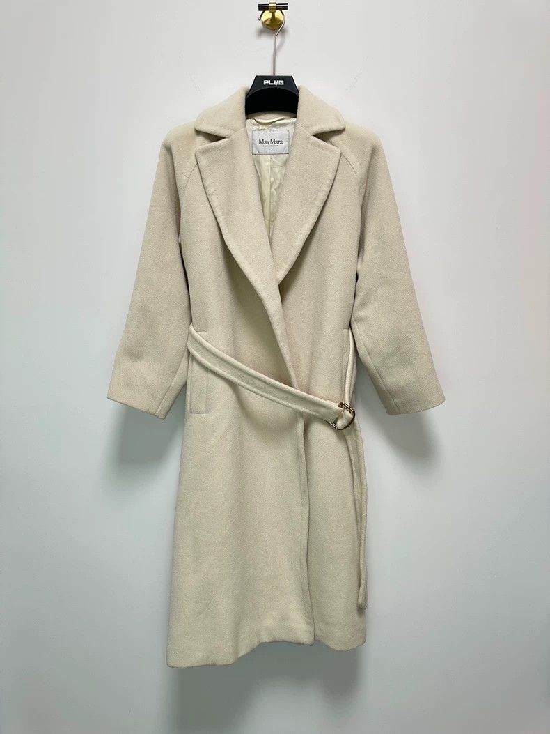 Vintage MaxMara Alpaca Wool Buckle Coat Size US XS / EU 42 / 0 - 2 Thumbnail