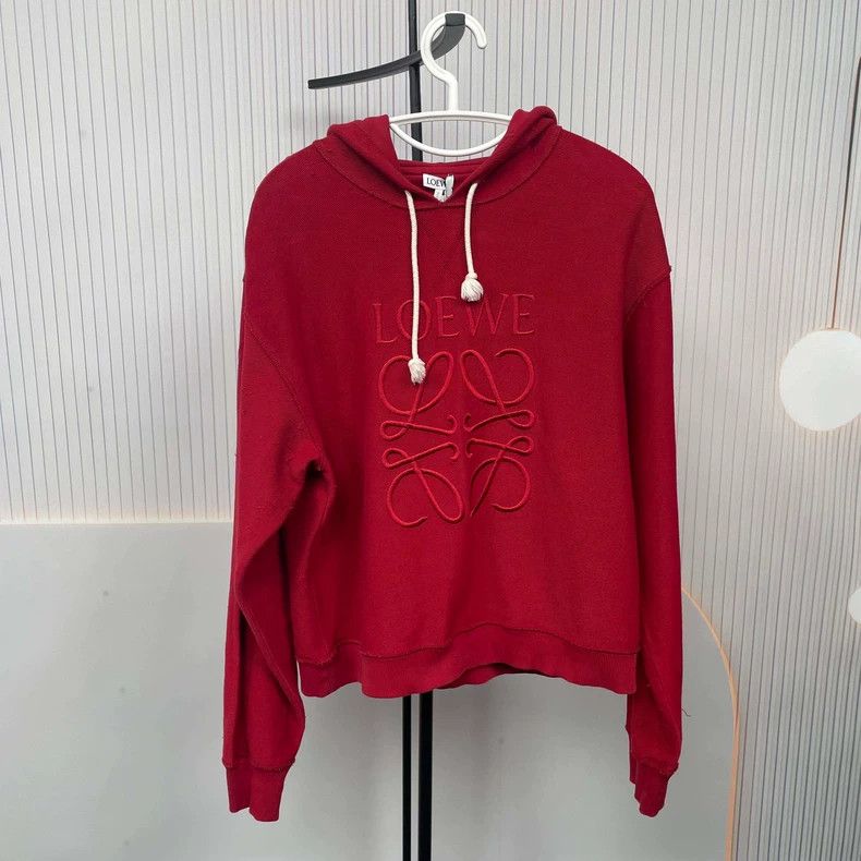 Loewe LOEWE Cotton Embroidered Logo Hoodie Size US L / EU 52-54 / 3 - 2 Thumbnail