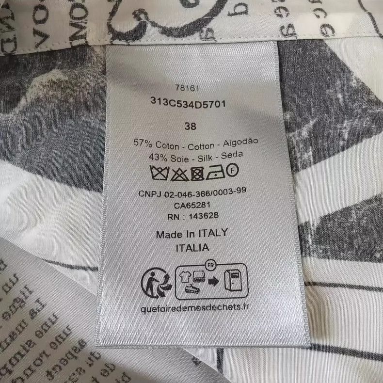 Dior Dior x ERL Newspaper Print Shirt Size US S / EU 44-46 / 1 - 5 Thumbnail