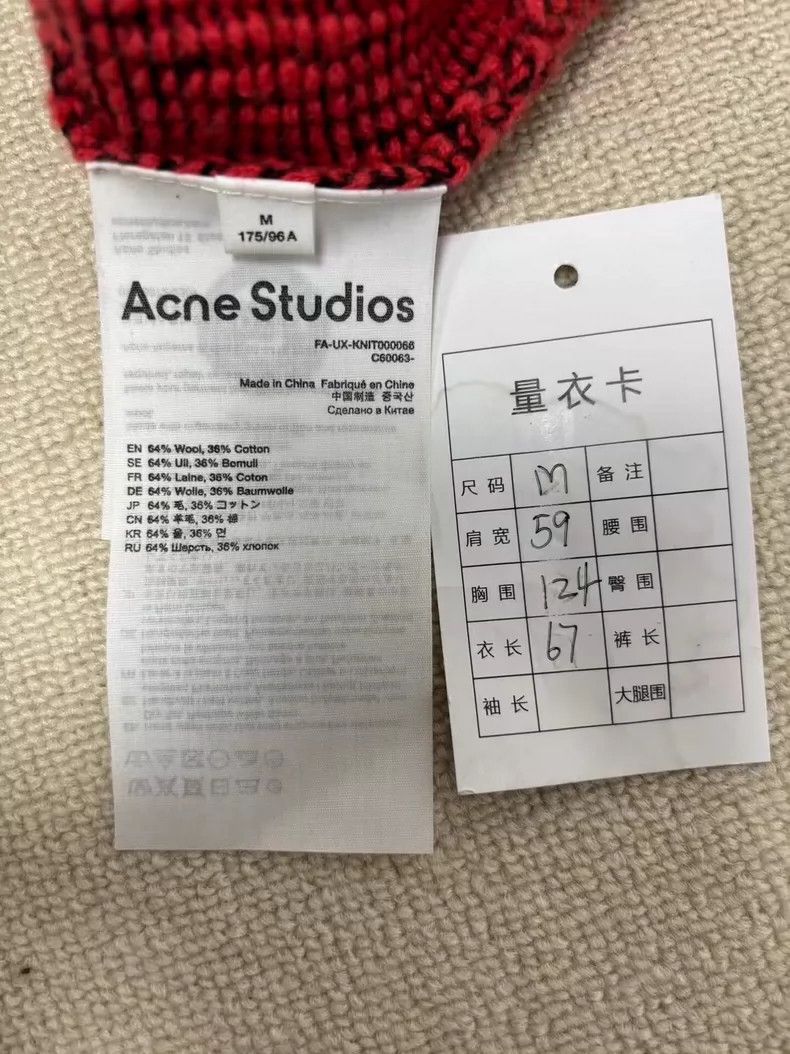Acne Studios Acne Studios FW22 Red Wool Knit Sweater Size US M / EU 48-50 / 2 - 5 Thumbnail