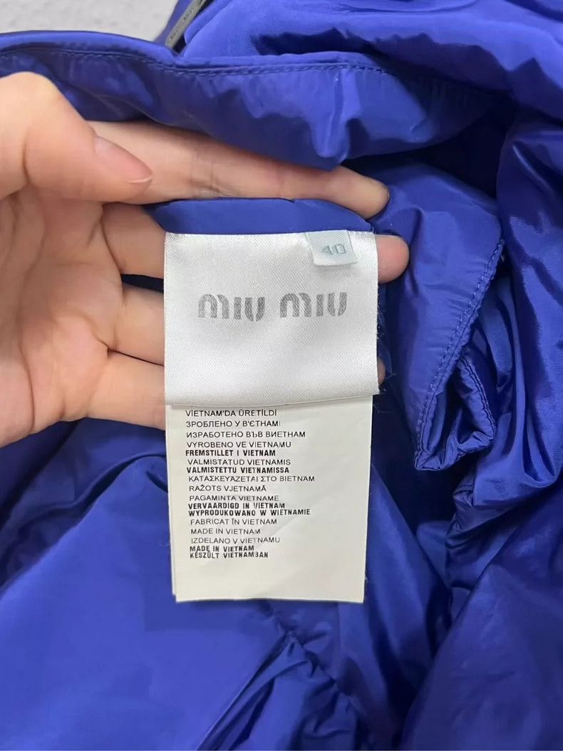 Miu Miu miumiu blue short down jacket Size US M / EU 48-50 / 2 - 4 Thumbnail