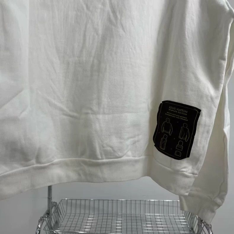 Louis Vuitton louis vuitton white hoodie sweatshirt Size US L / EU 52-54 / 3 - 3 Thumbnail