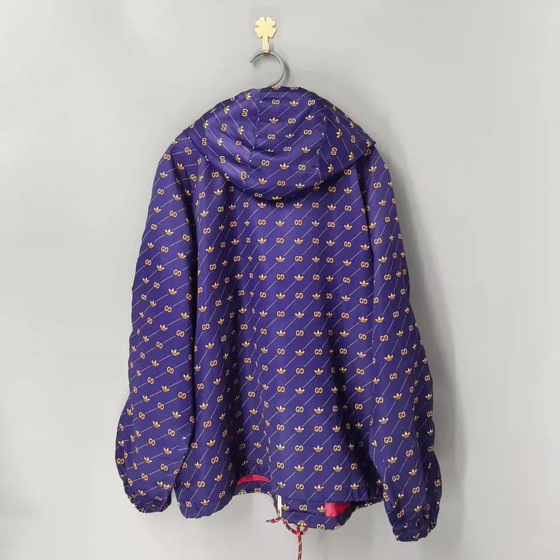 Gucci GUCCI X ADIDAS Purple Hooded Jacket Size US S / EU 44-46 / 1 - 2 Thumbnail