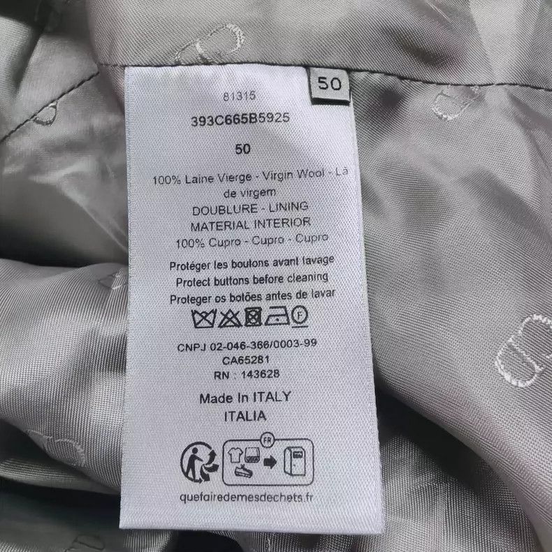 Dior Dior men's gray wool coat Size US L / EU 52-54 / 3 - 5 Thumbnail