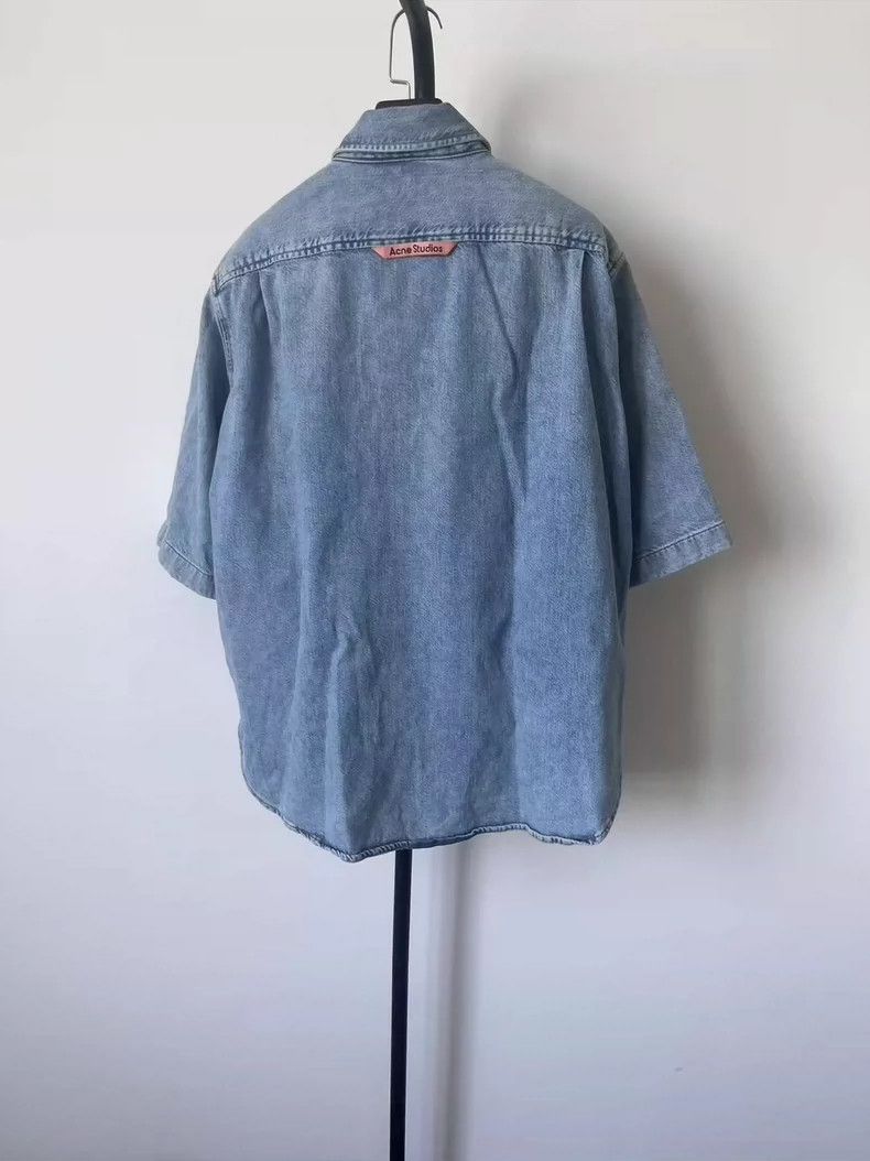 Acne Studios Acne Studios Washed Single - Breasted Short - Sleeve Shirt Size US L / EU 52-54 / 3 - 2 Thumbnail