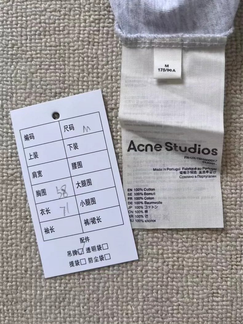 Acne Studios Acne Studios Gray Short Sleeve Tee Size US M / EU 48-50 / 2 - 5 Thumbnail