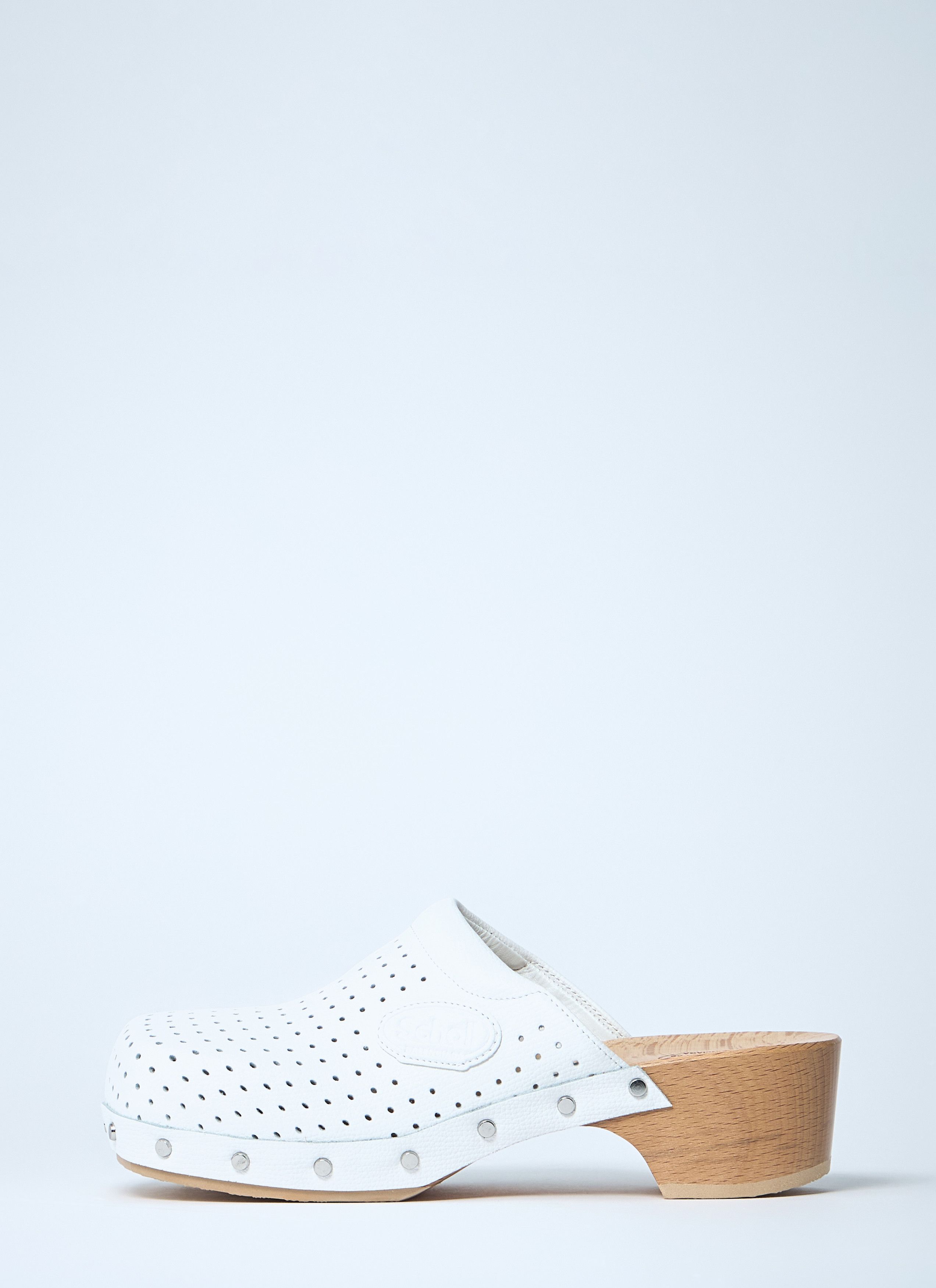 Balenciaga Perforated Heeled Clogs Size US 7 / IT 37 - 4 Thumbnail