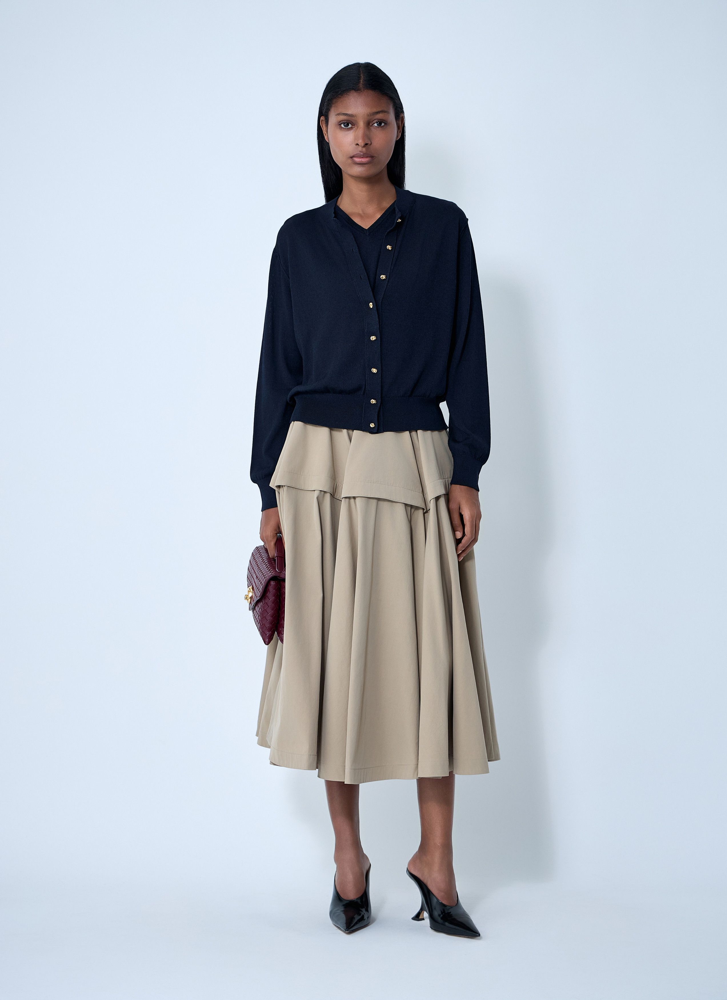 Bottega Veneta Cotton-And-Viscose Twinset Size S / US 4 / IT 40 - 2 Thumbnail