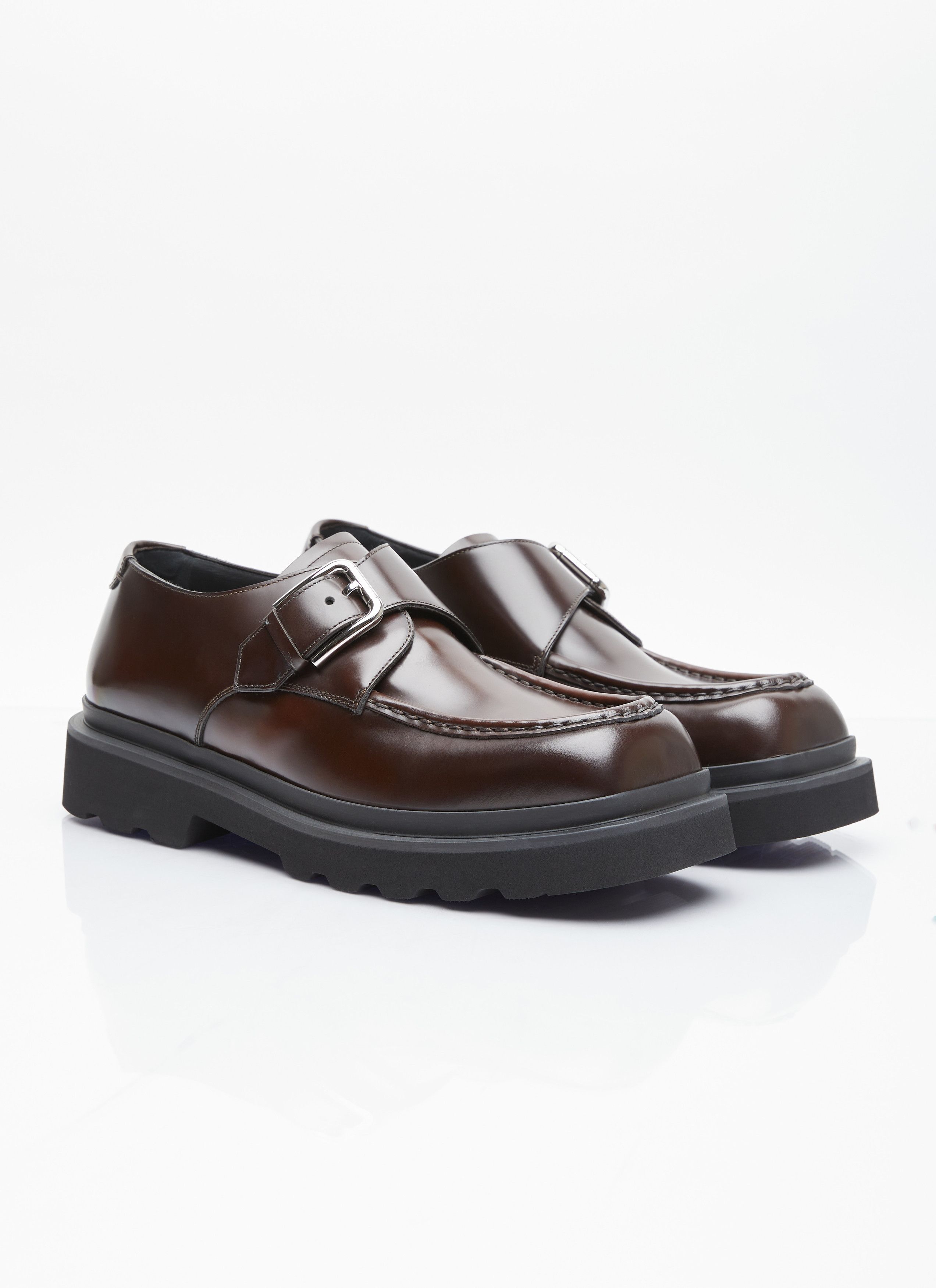 Dolce & Gabbana Brushed Leather Monkstrap Shoes Size US 8 / EU 41 - 4 Thumbnail