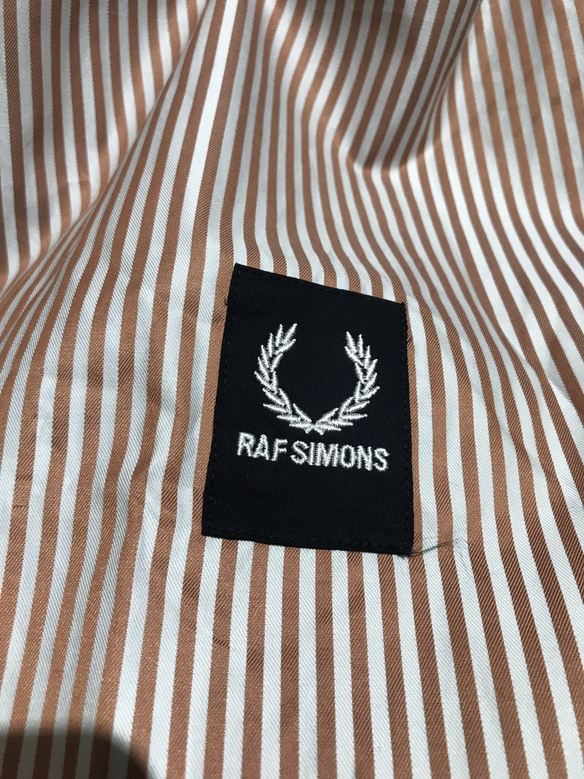 Fred Perry × Raf Simons Pinstripe Button Up Size US XL / EU 56 / 4 - 4 Thumbnail