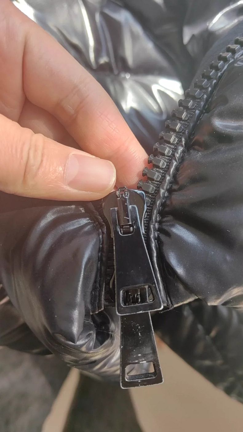 MONCLER Fulmarus Long Shiny Down Jacket