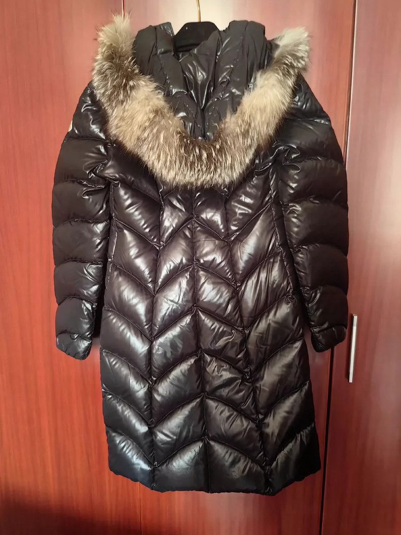 MONCLER Fulmarus Long Shiny Down Jacket