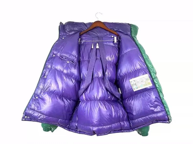Moncler Moncler green purple down jacket Size US L / EU 52-54 / 3 - 3 Thumbnail