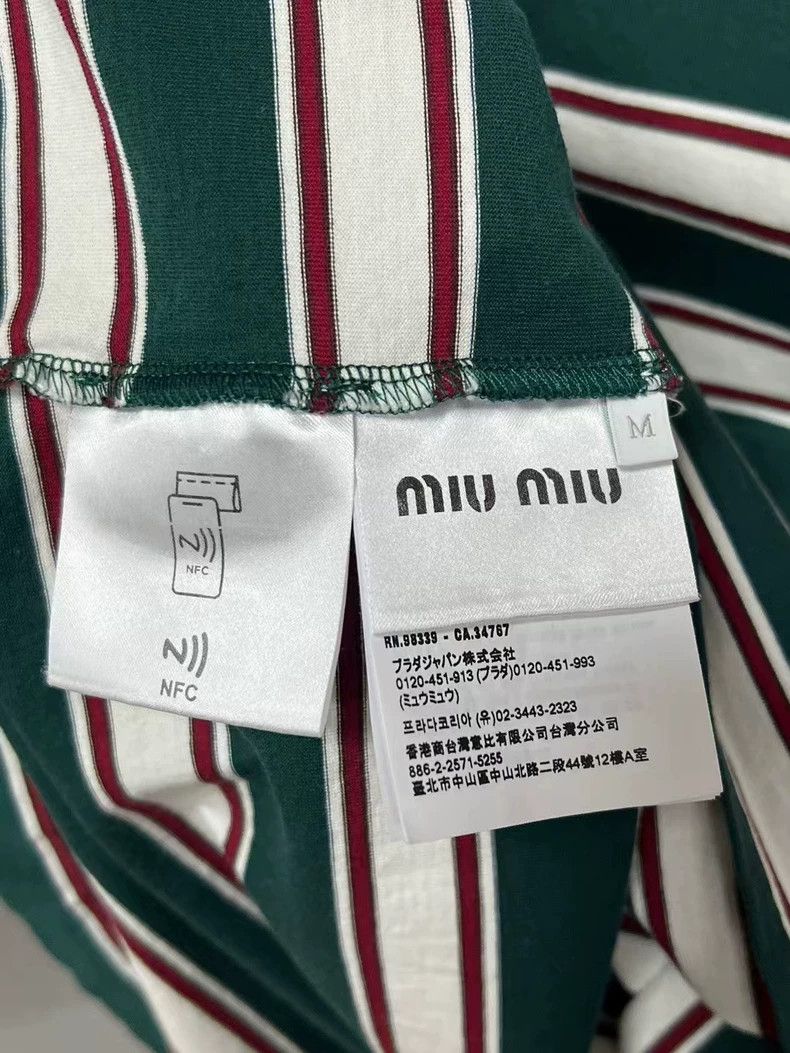Miu Miu miumiu striped long sleeve polo Size US M / EU 48-50 / 2 - 5 Thumbnail