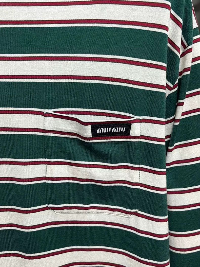Miu Miu miumiu striped long sleeve polo Size US M / EU 48-50 / 2 - 3 Thumbnail
