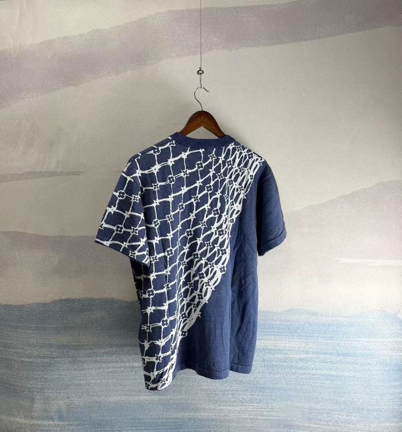 Louis Vuitton Louis Vuitton Blue Knit Short Sleeve M Size US M / EU 48-50 / 2 - 3 Thumbnail