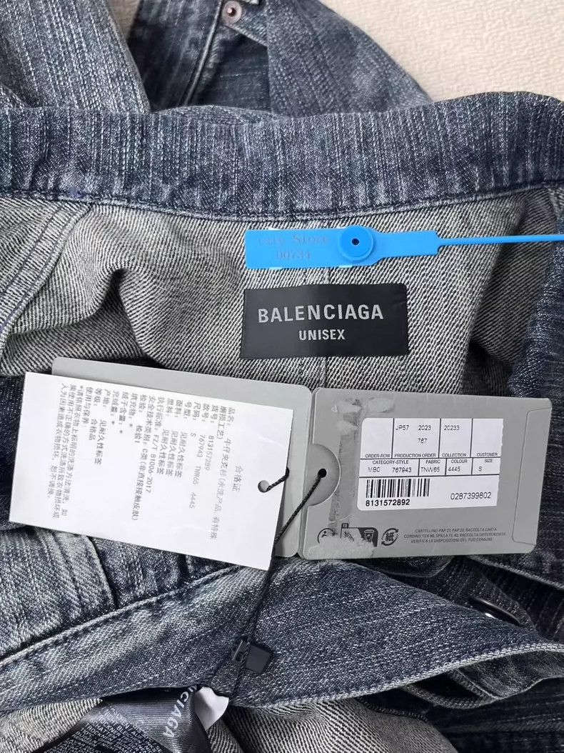 Balenciaga Balenciaga Denim Jacket, Men's Size US S / EU 44-46 / 1 - 4 Thumbnail