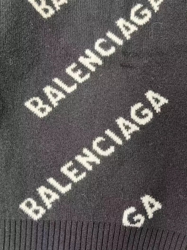 Balenciaga Balenciaga Men's Black Knit Sweater Size US M / EU 48-50 / 2 - 2 Thumbnail
