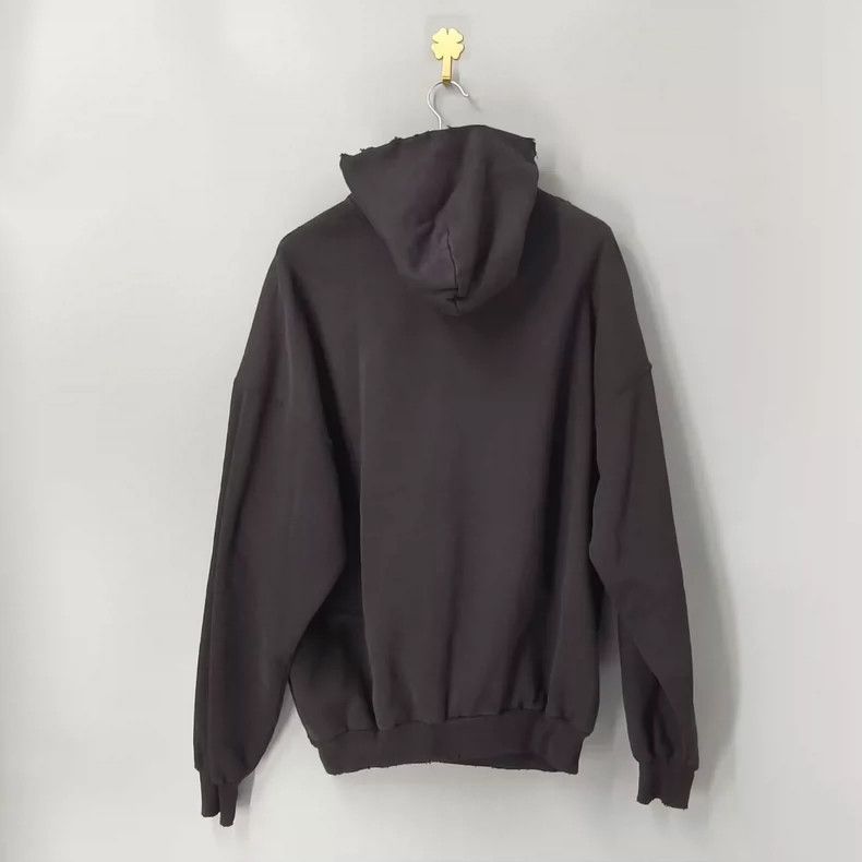 Balenciaga Balenciaga Black Hooded Long Sleeve Sweatshirt Size US L / EU 52-54 / 3 - 2 Thumbnail
