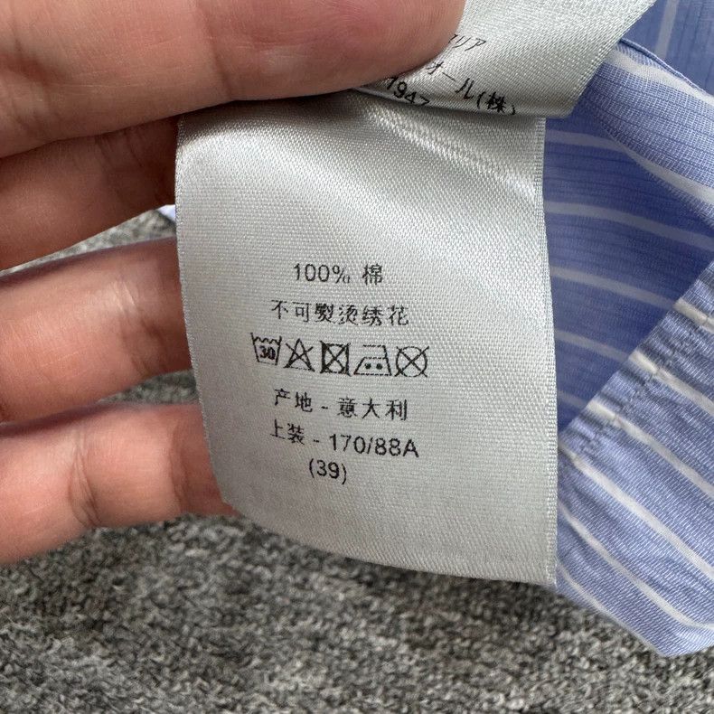 Dior Dior blue white striped long sleeve shirt Size US M / EU 48-50 / 2 - 4 Thumbnail