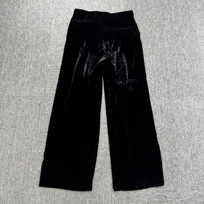 Saint Laurent Paris black velvet wide leg pants Size US 44 / EU 60 - 2 Thumbnail