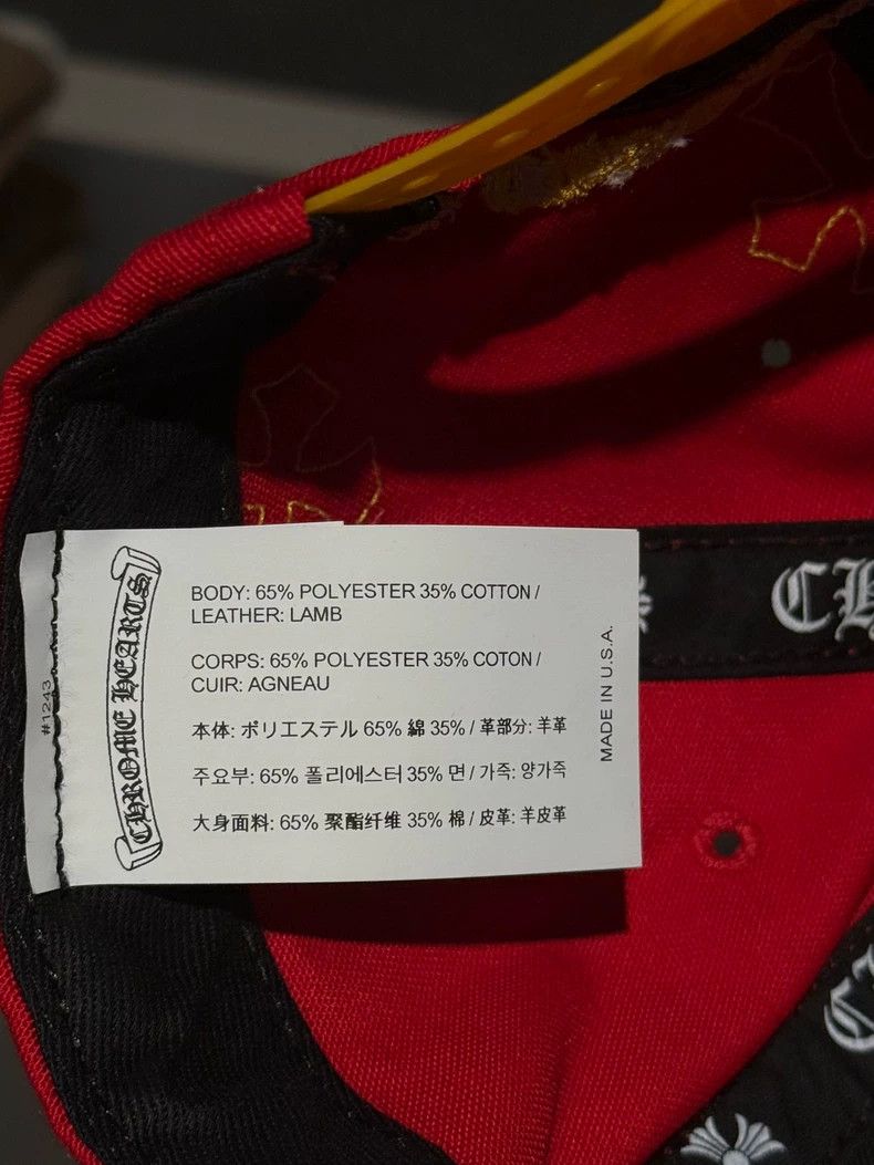 Chrome Hearts chrome hearts red yellow baseball cap Size ONE SIZE - 6 Thumbnail