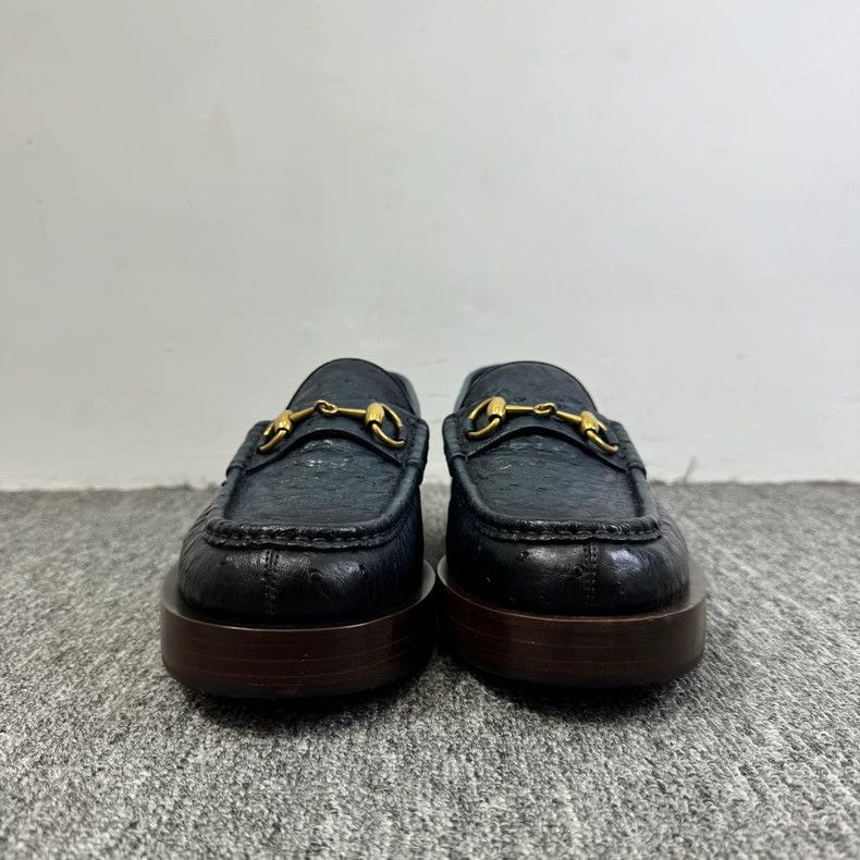 Gucci Gucci ostrich leather loafer shoes Size US 6.5 / EU 39-40 - 2 Thumbnail