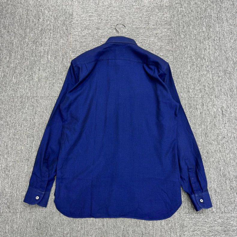 Ermenegildo Zegna Ermenegildo Zegna dark blue long-sleeve shirt Size US M / EU 48-50 / 2 - 2 Thumbnail