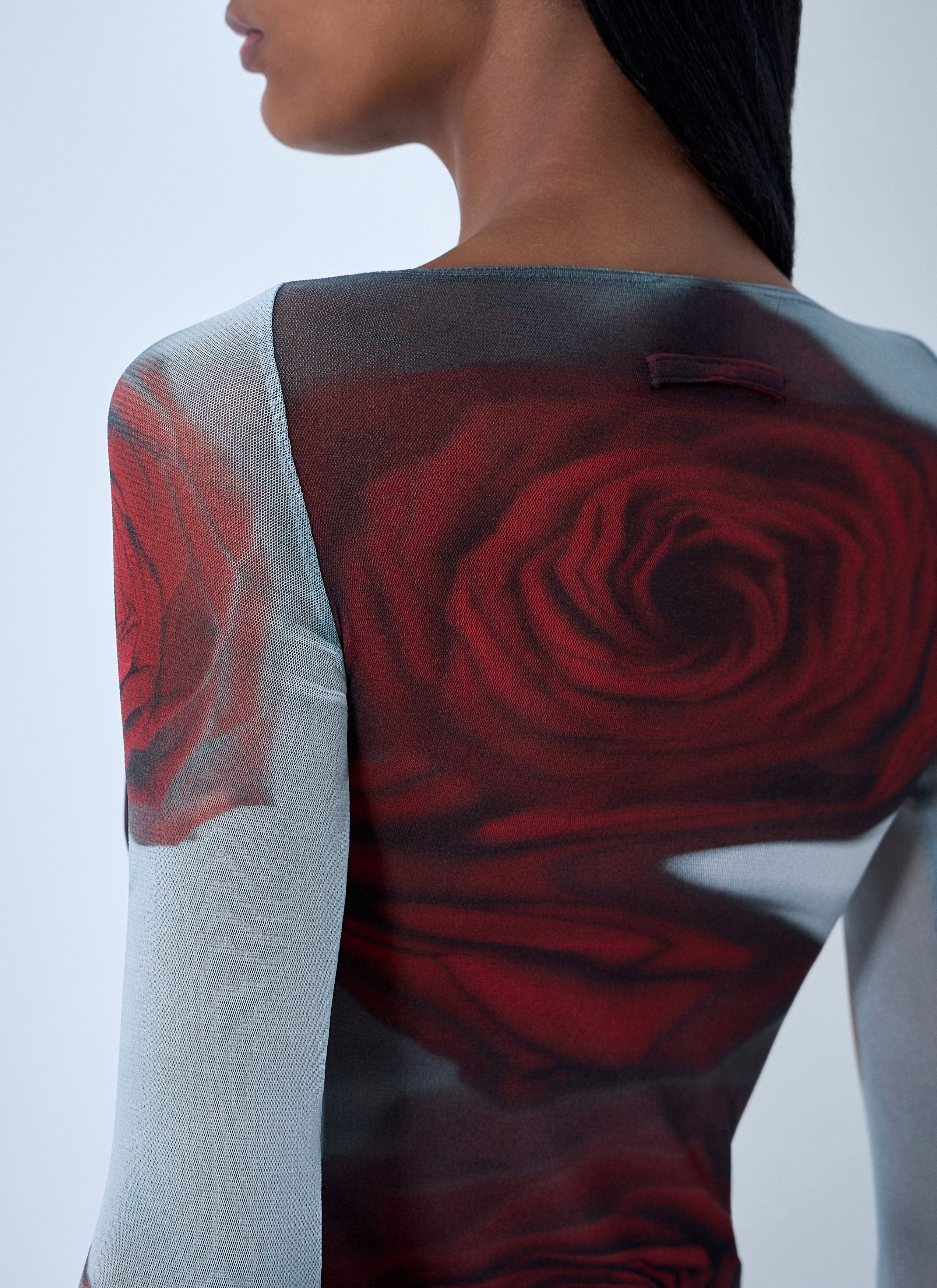Jean Paul Gaultier Blurry Roses Mesh Tank Top Size M / US 6-8 / IT 42-44 - 6 Thumbnail