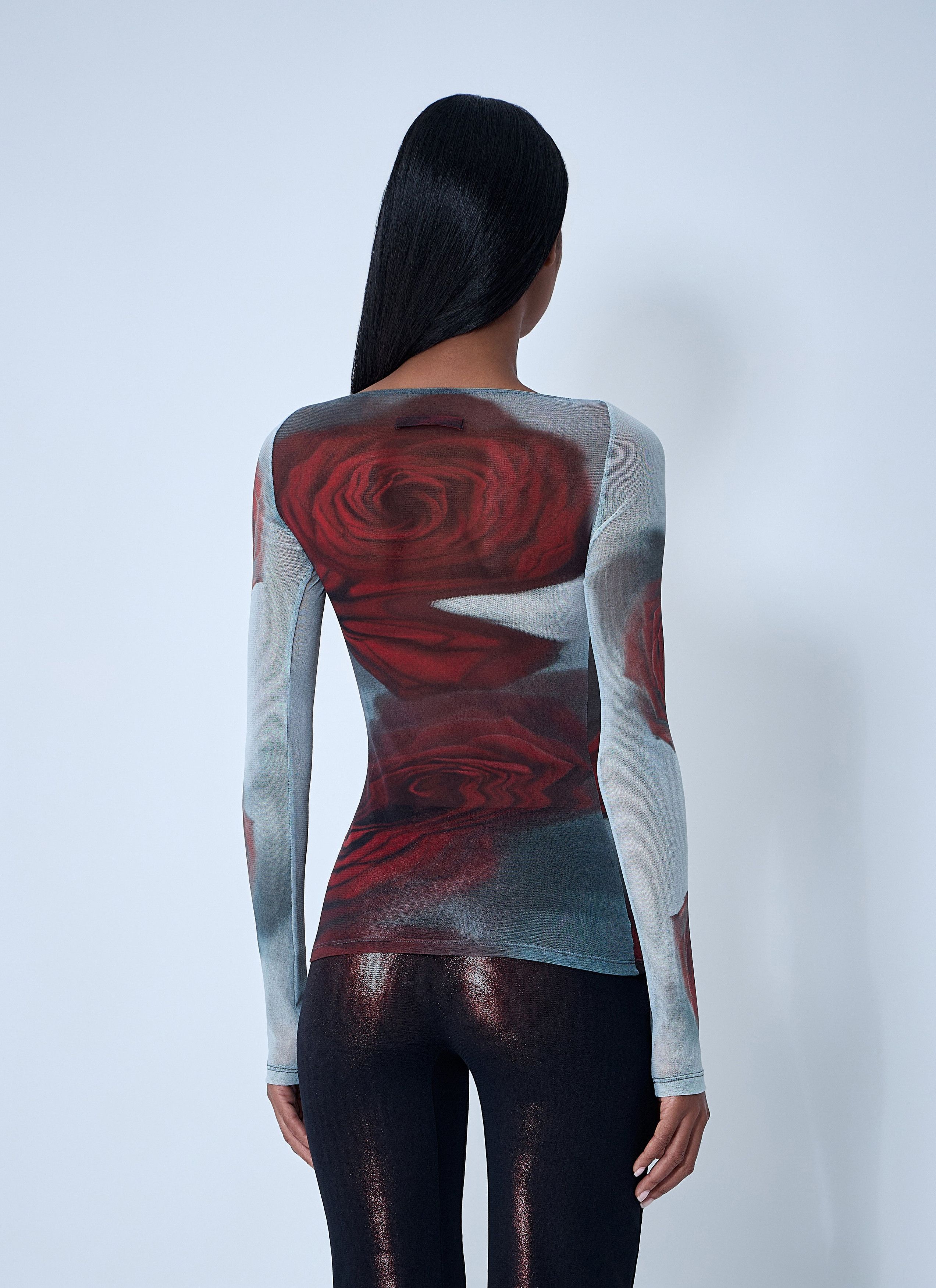 Jean Paul Gaultier Blurry Roses Mesh Tank Top Size M / US 6-8 / IT 42-44 - 4 Thumbnail