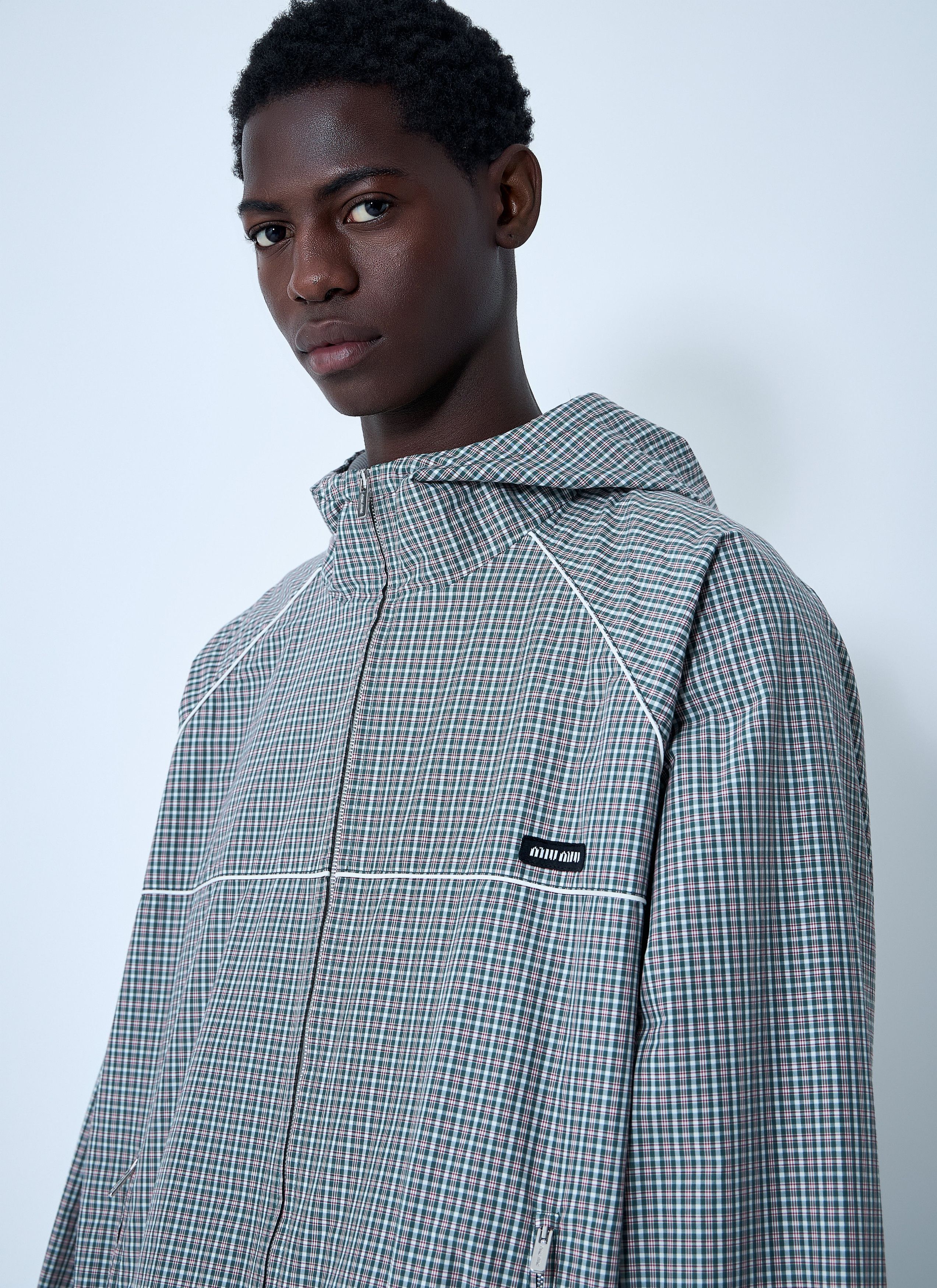 Miu Miu Check Hooded Jacket Size US XS / EU 42 / 0 - 5 Thumbnail
