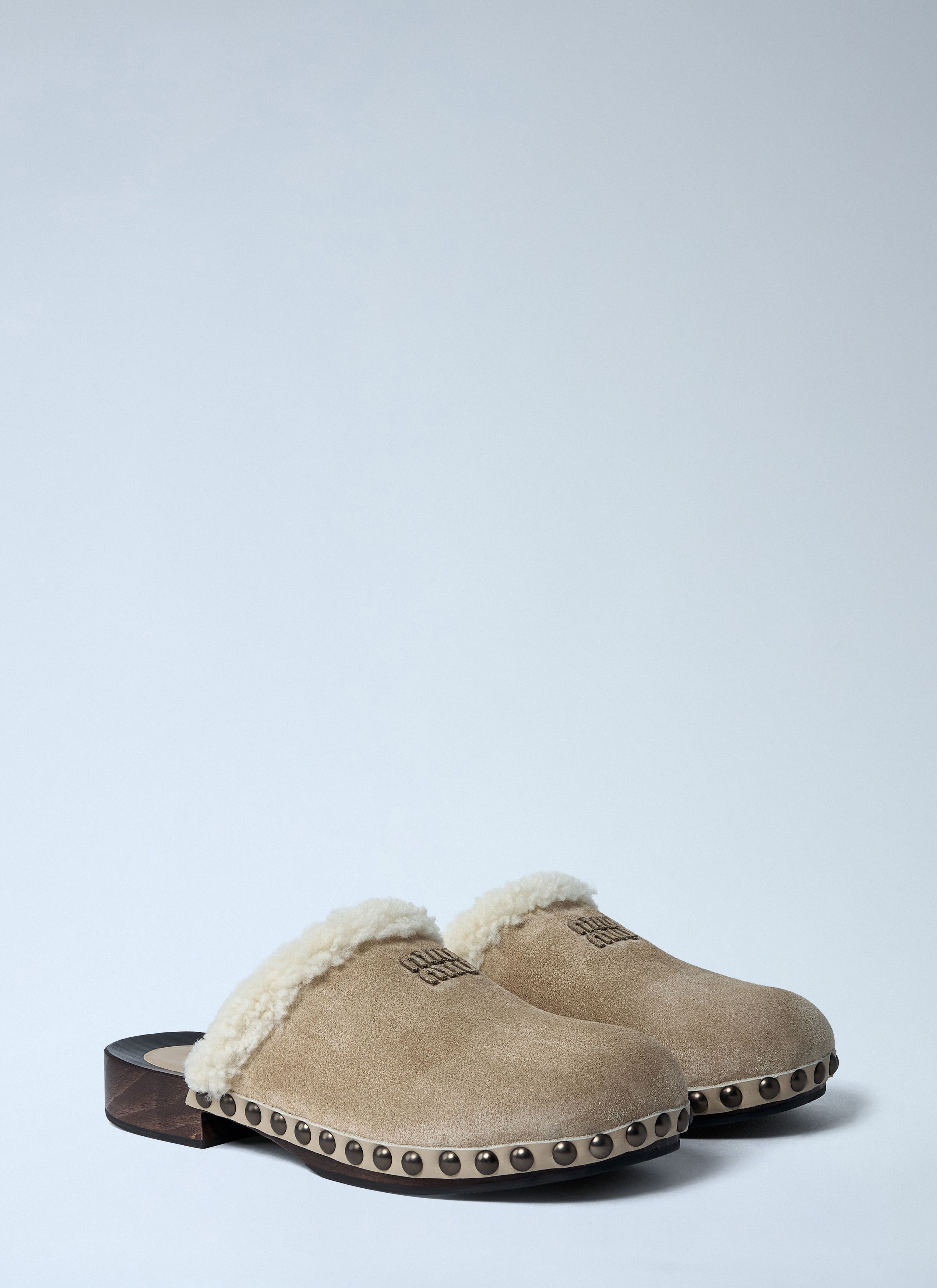 Miu Miu Suede Clogs Size US 7 / IT 37 - 2 Thumbnail